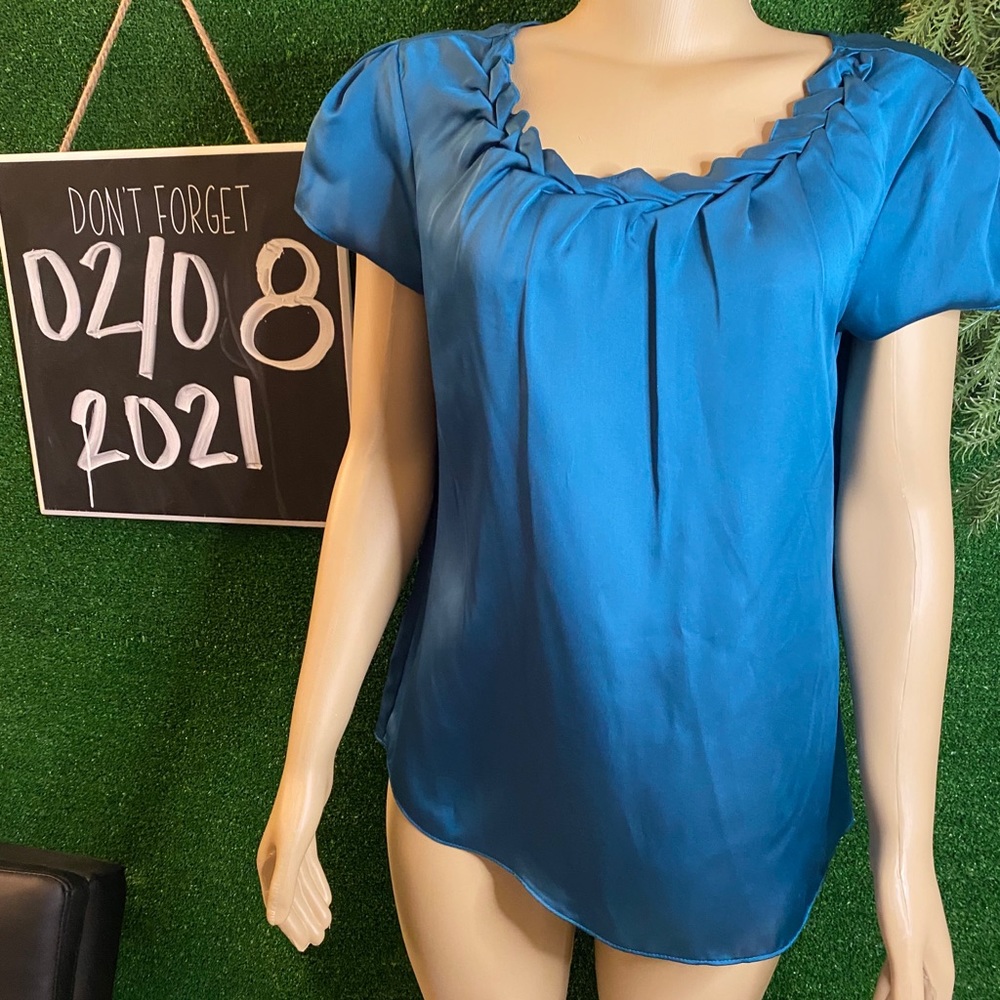 Worthington Turquoise Blouse Size L